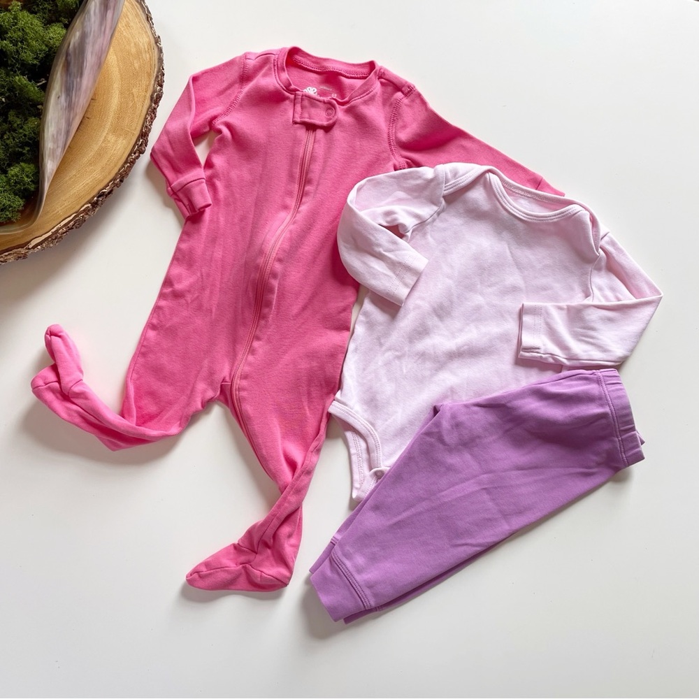 Primary Baby Girl 3 Piece Bundle | 6-9m